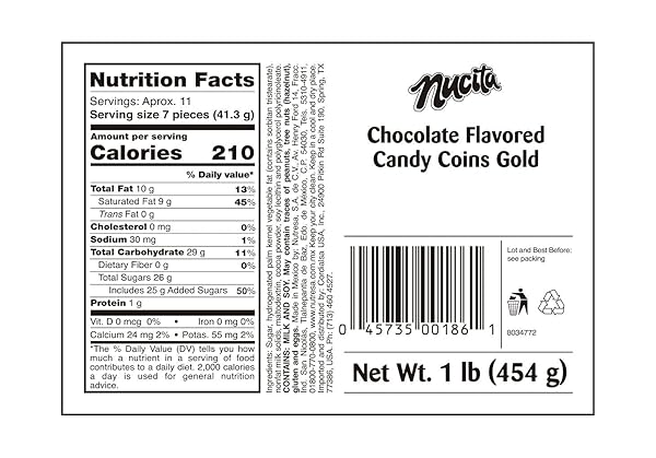 NUCITA MONEDAS GOLD BAGS | 75-77 TOTAL COINS | CHOCOLATE FLAVORED CANDY COINS | BIRTHDAYS, WEDDINGS & HANUKKAH | 1 POUND (PACK OF 1)