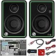 Mackie CR3-X 3-Inch Creative Reference Multimedia Monitors Bundle with Pro Tools First DAW Music Editing Software, Wireless Bluetooth Receiver and Dual 1/4" Stereo to 3.5mm Cable