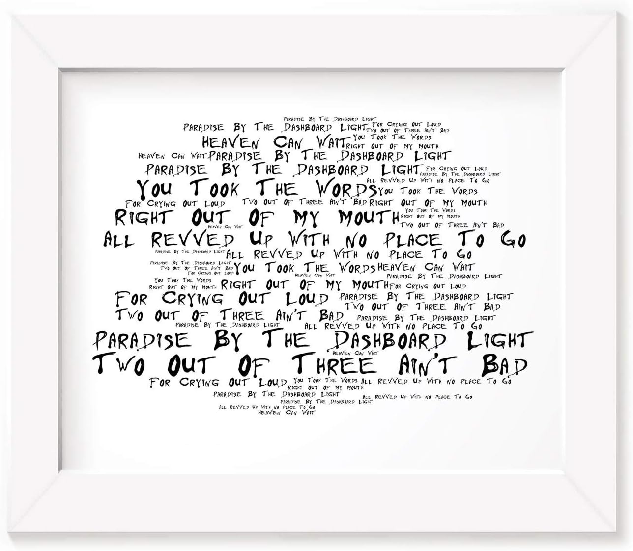 Meat Loaf Poster Print Bat Out of Hell Lyrics Gift Signed Art