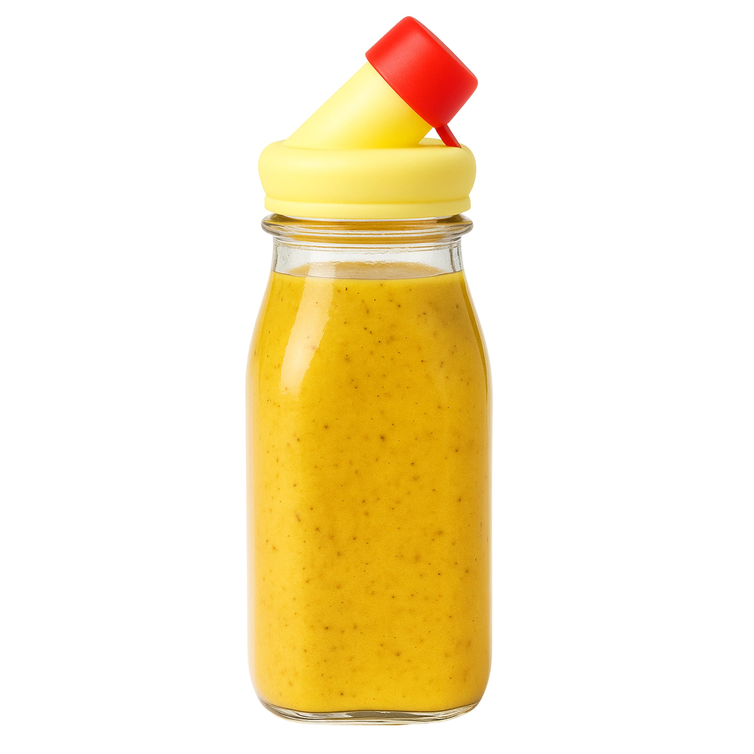 Photo 1 of kitchentoolz Salad Dressing Shaker Bottle – 12oz Glass Bottle with Silicone Pour Spout and Tamper-Proof Lid for Sauces and Marinades