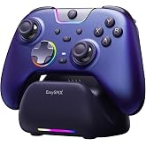 AKNES | EasySMX X05 Pro Wireless Controller for PC/Switch/Android/iOS/Steam | Quiet Play Buttons, Hall Joysticks, Dual-Stage Hall Triggers, 2 Programmable Buttons, 1000Hz Polling Rate, RGB Light