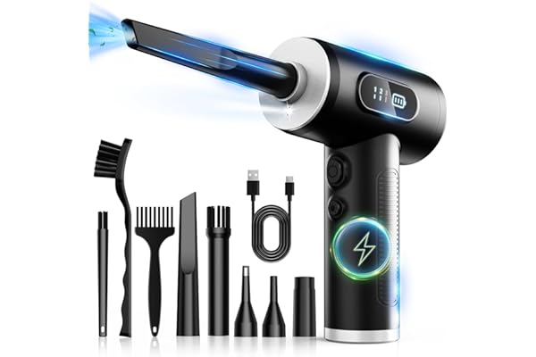 FRESMOL Electric Air Duster, 100000RPM with LED Light