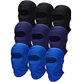 SATINIOR 9 Pcs Ski Mask for Men Full Face Cover UV Sun Protection Cooling Balaclava Neck Gaiter Clothing Scarf Bandana