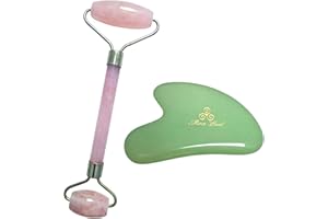 Facial Massagers for Face Massage Anti-Aging, Anti-Wrinkle Beauty Skincare Tool (Jade Roller & Gua Sha Jade Massager Set)