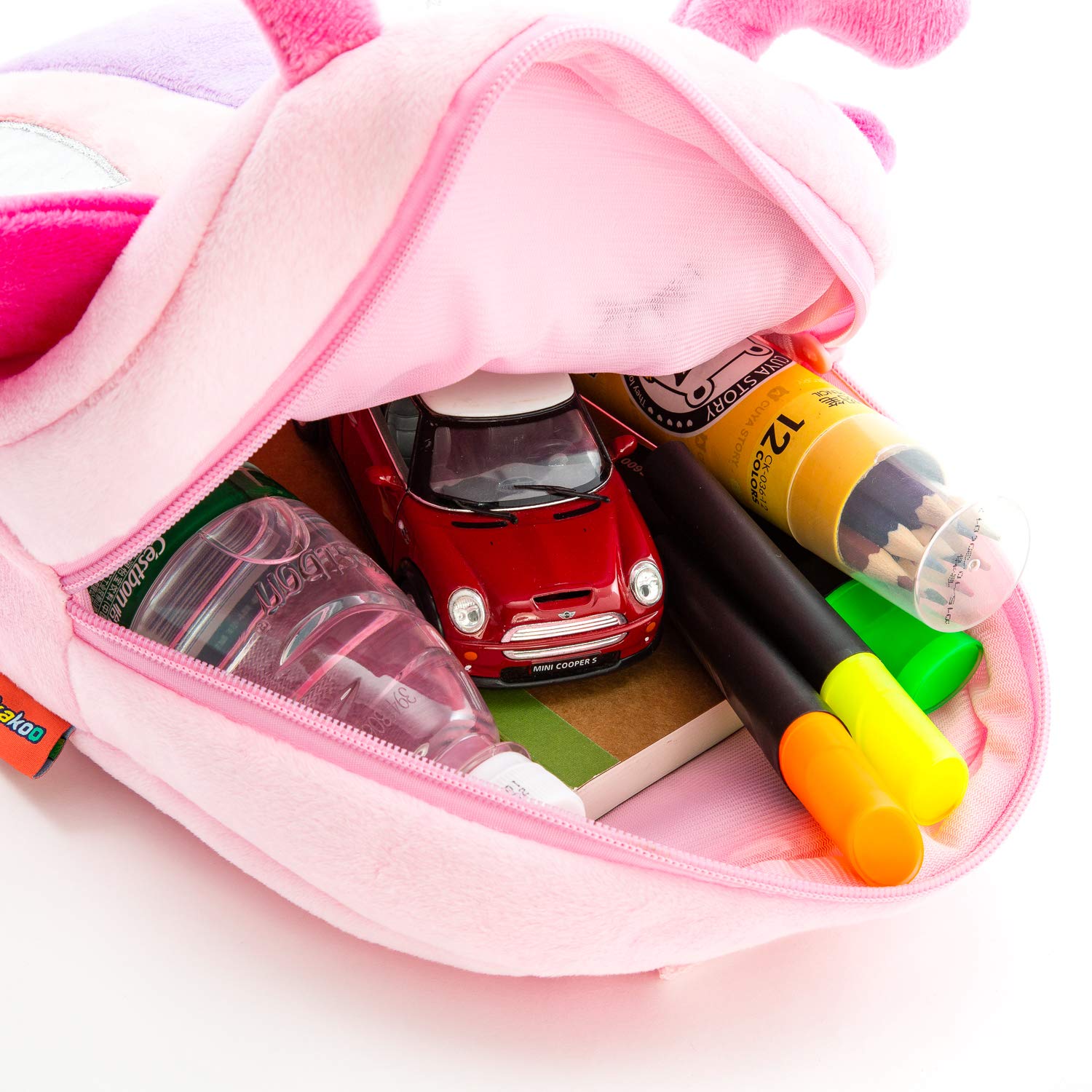 NICE CHOICE Cute Toddler Backpack Toddler Bag Plush Animal Cartoon Mini Travel Bag for Baby Girl Boy 2-6 Years(Pink Butterfly)