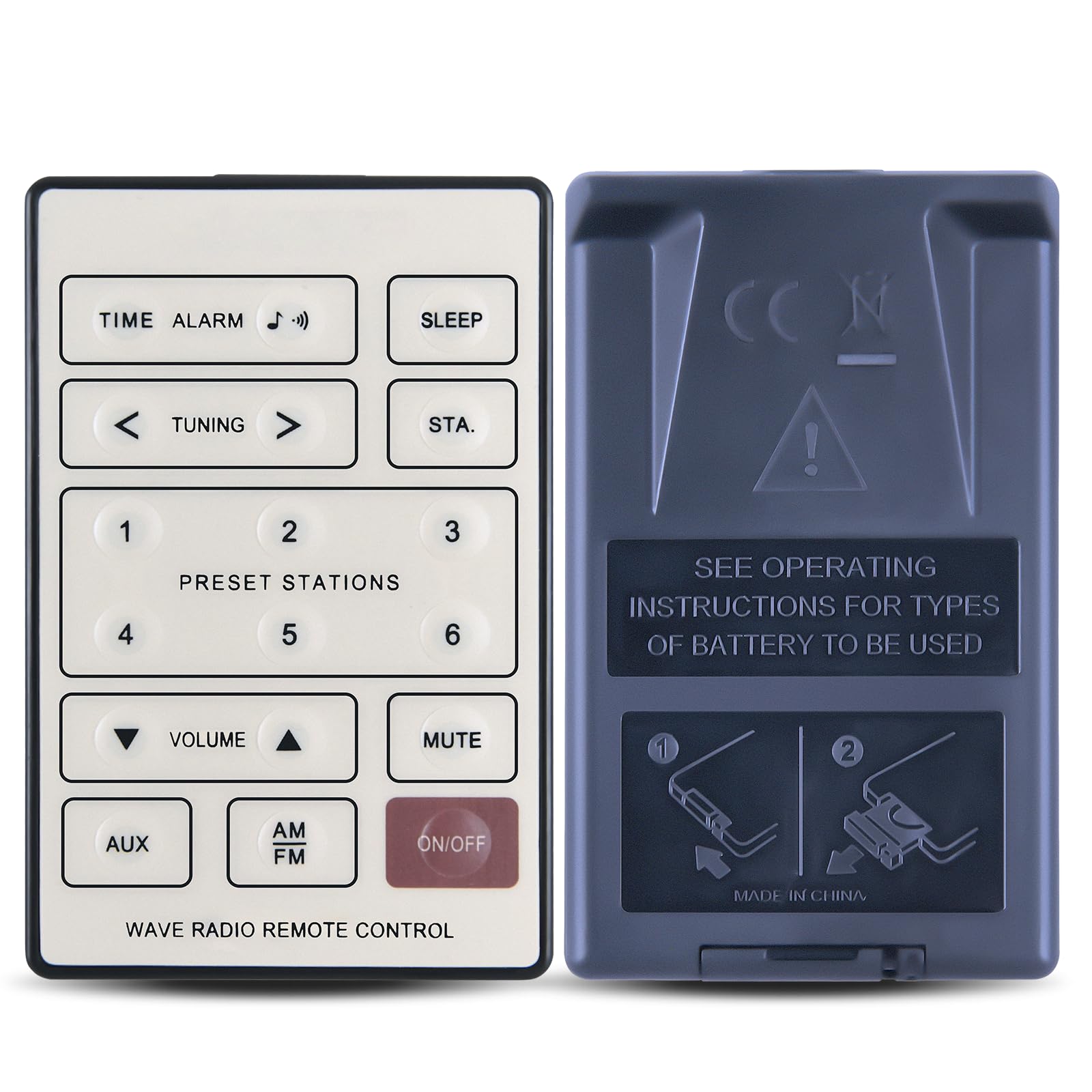 TCNOUMT Replacement Bose Remote Control, Compatible with Bose Wave Radio CD AWRC A7 AWR1-2W AWR1-1W AWR113 AWR131 AWR1W1, White