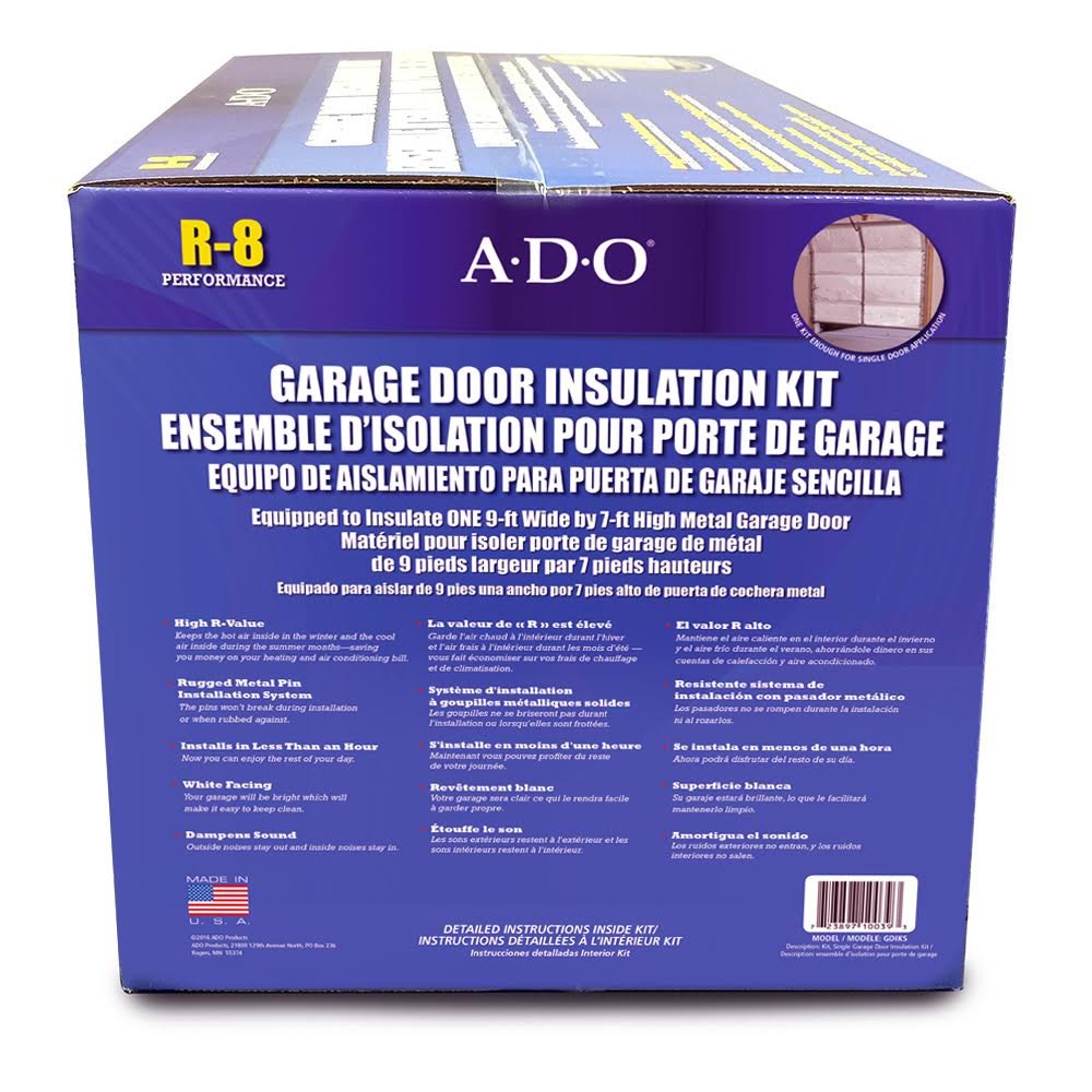 Ado Products Gdiks Single Garage Door Insulation Kit The Door