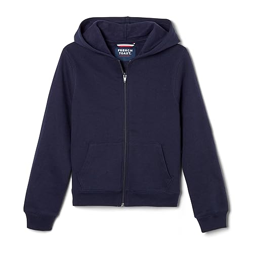 French Toast Boys' Fleece Hooded Sweatshirt, Navy, 2T,Toddler Boys