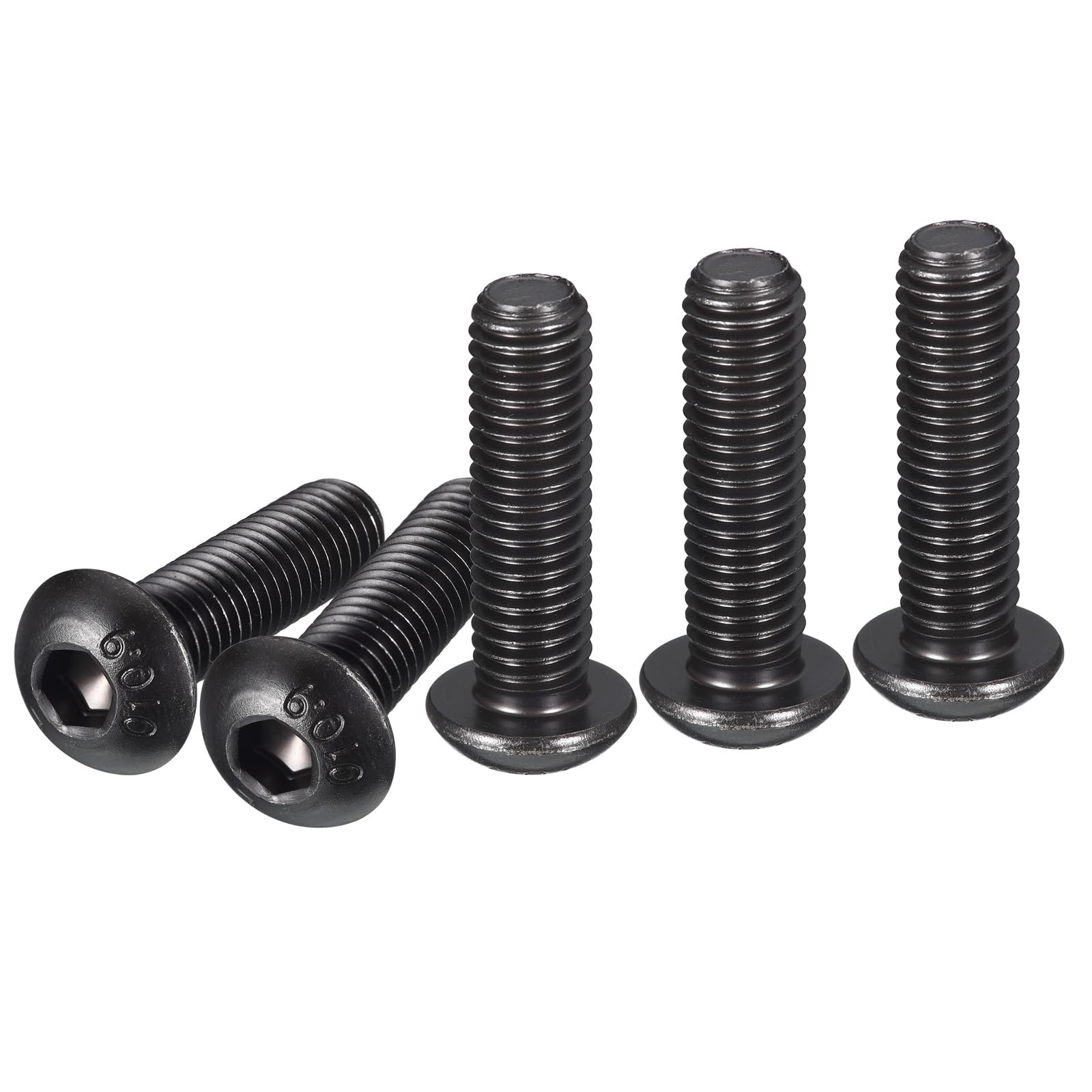 DTGN M10-1.5x35mm Button Head Socket Cap Screws - 10Pack - Good for Machine - Carbon Steel Black Oxide - Hex Drive Full Thread Fasteners — image 1