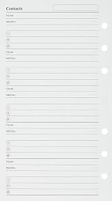 Filofax Personal Contacts Name Address Email Telephone Fax Mobile Refill White view 2