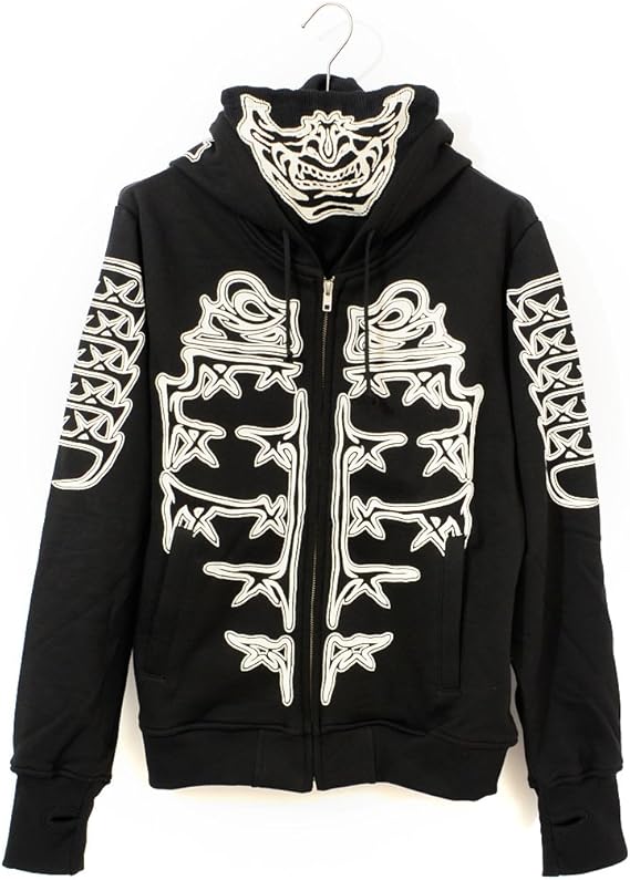 Amazon ヨロイ Yoroi 鎧 パーカー ネックウォーマー付 スウェット 甲冑 面頬 兜 和柄 461 303 Xxl トレーナー パーカー 通販