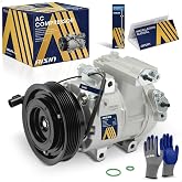 AISIN AFTERMARKET ACCHY-00922 Air Conditioning AC Compressor with Clutch | Compatible with Hyundai Accent 2012-2014, Veloster 2012-2017 - L4 1.6L