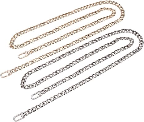 Amazon Pandahall Elite 交換用 チェーン がま口 バッグ 口金 チェーン 持ち手 財布 ハンドバッグ ショルダーバッグ バッグストラップ 携帯 1cm 2本 がま口口金 通販