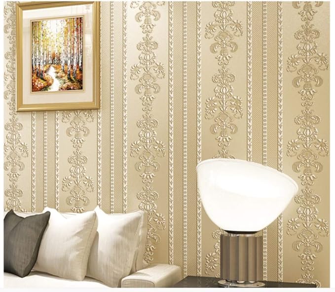 Papel pintado Rayas verticales amarillas Papel pintado moderno no