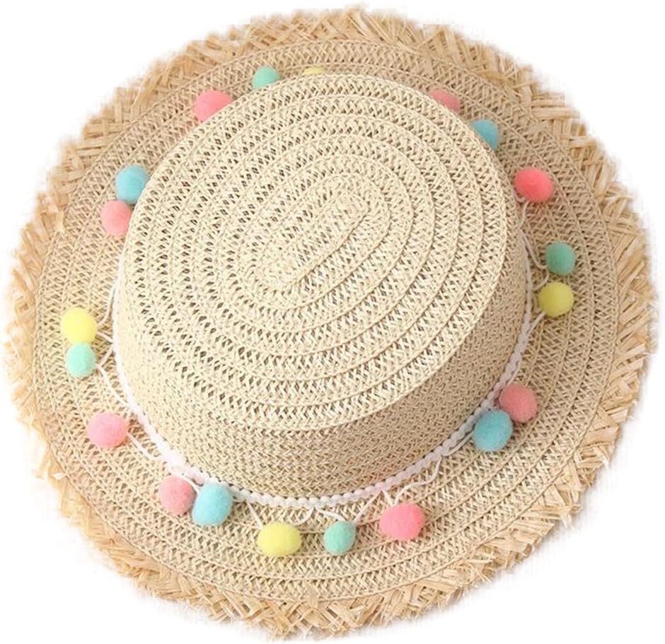 Freedi Baby Sun Straw Hat Toddler Boys Girls Large Wide Brim Travel Beach Beanie Cowboy Cap Cute Beige