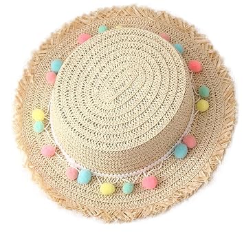 Gespout Strohhut Baby Mädchen Hüte Basin Hut Solar Atmungsaktiv Geschenk Geburtstag Hüte Sommer Strand Reise Cap Sommerlager 
