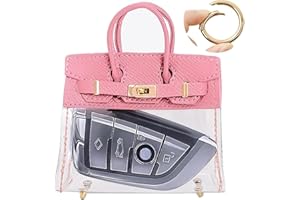 GTZTYZ Mini Creative Handbag Design Car keychain,Women Key Bag Mini Handbag,Exquisite Transparent Handbag Headphone Bags
