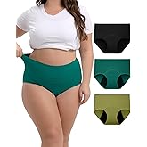 INNERSY Period Underwear for Women High Waisted Leak-Proof Postpartum Menstrual Panties 3-Pack