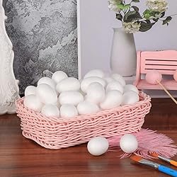 50Pcs Foam Eggs 1.5 Inch Tall White Craft Eggs