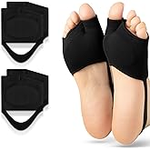 Zixsavk Metatarsal Pads for Women & Men 2 Pairs with Gel Inserts,Ball of Foot Pain Relief for Metatarsalgia,Sesamoiditis & Morton's Neuroma (Black Medium)