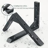 Mooche 4Pcs Heavy Duty Shelf Brackets 6 Inch Black Stainless Steel Triangular view 5
