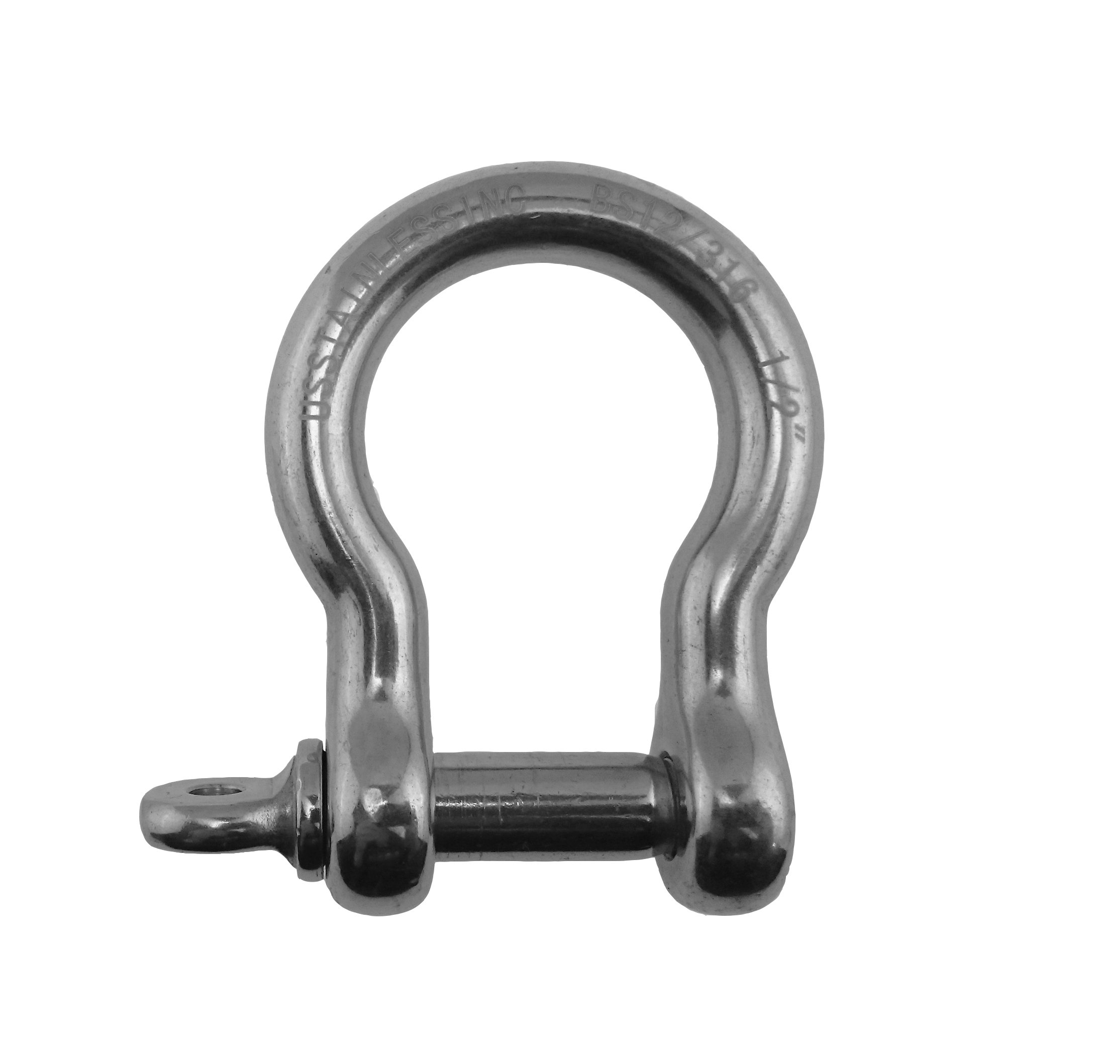 Marine Grade Stainless Steel 316 Bow Shackle (1/2" 13mm Bow Shackle)