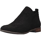 Dr. Scholl's Shoes Women's Rate Ankle Boot, Black Perforated Microfiber Suede, 7.5 US