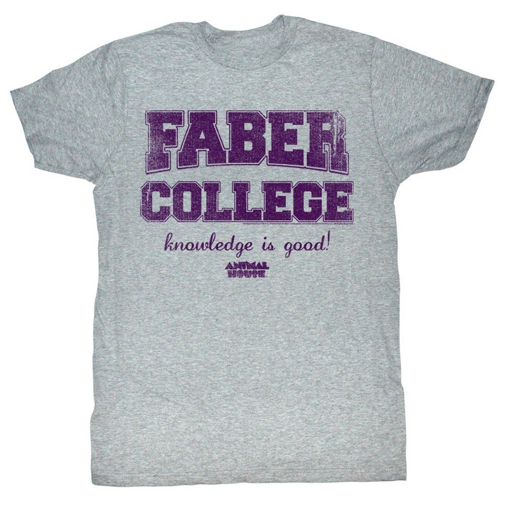 Animal House T Shirt Faber College Purple Grey Heather Tee 3496