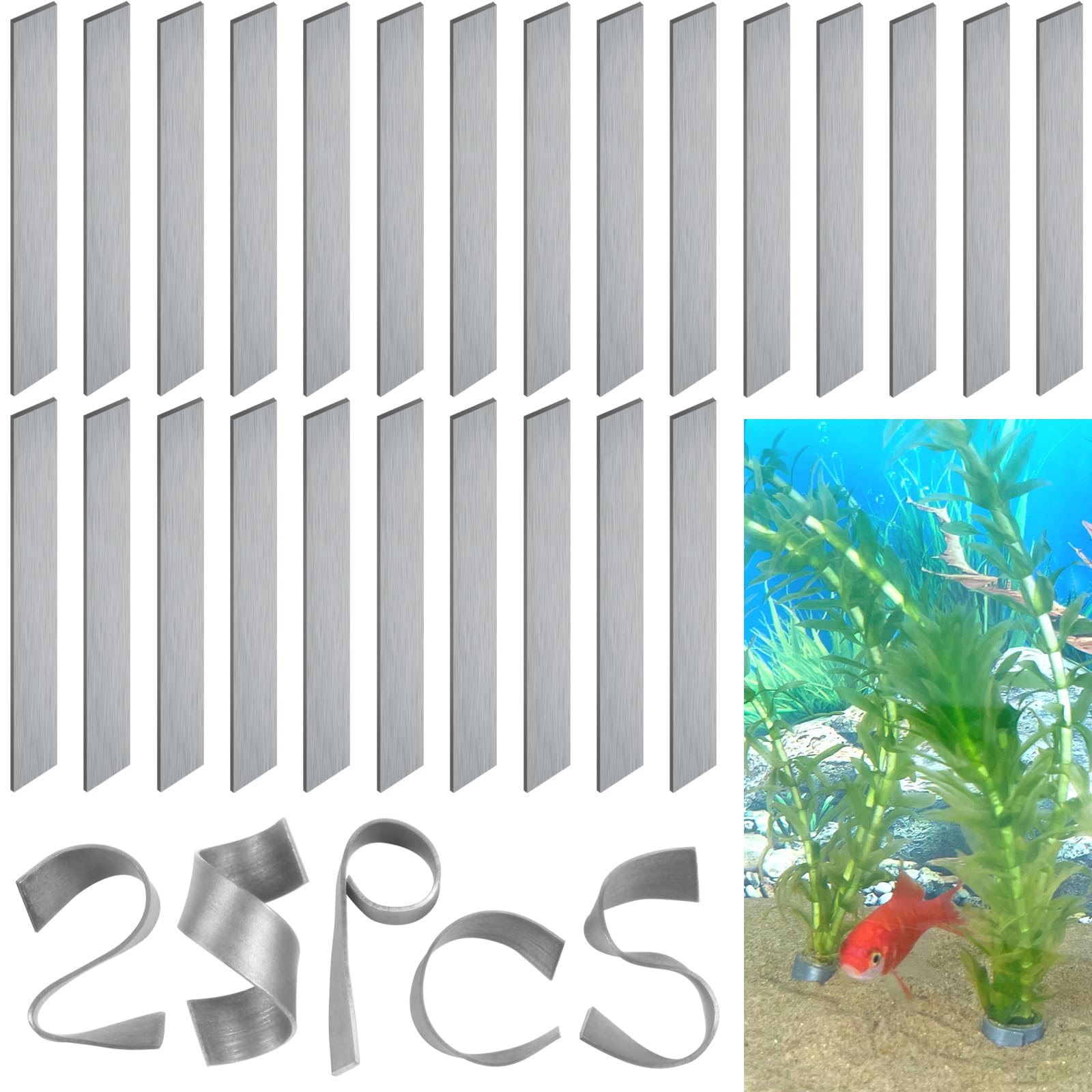 Photo 1 of SANJHFF 25 Pcs Aquarium Plant Weights, Plant Weights for Fish Tank, Anchors for Live Plants, Stops Plants from Floating in The Aquarium.