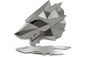 SONNLER Dire Wolf Head Welding kit For Beginners Practice,201 stainless steel Welding Coupons,Laser Cut Welding Training Metal Suitable For TIG, MIG, Gas, Arc, Stick, DIY Welding Practice Kit (14 pcs)