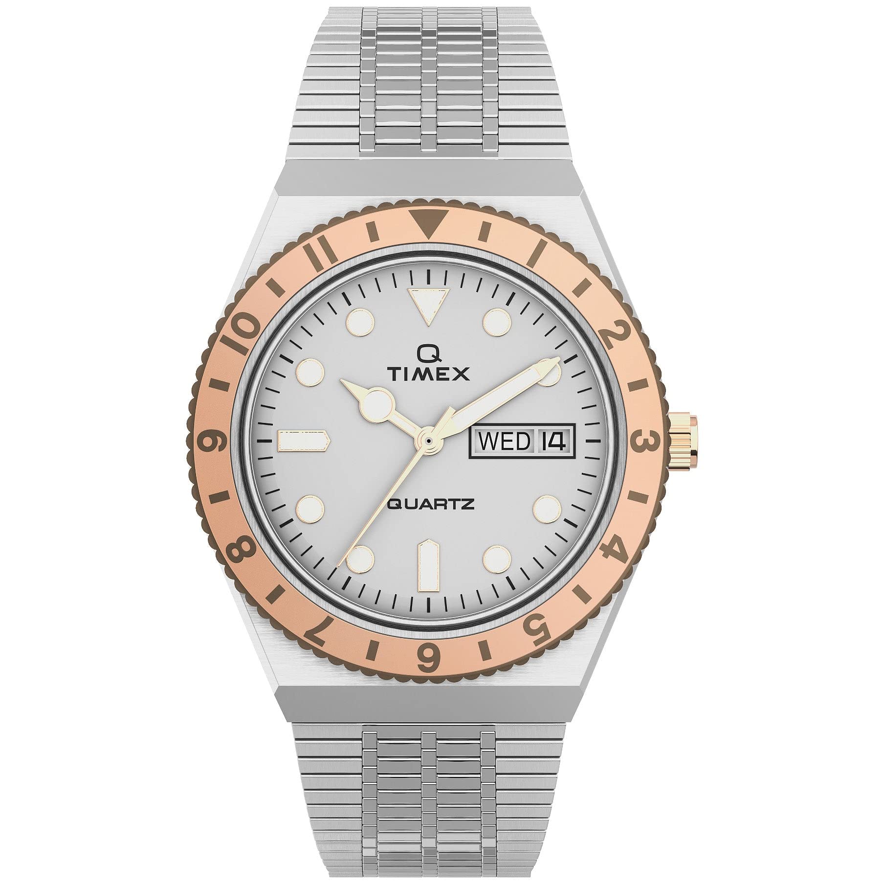 Timex Women's Analogue Watch with a Stainless Steel Bracelet Q Reissue