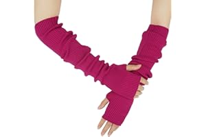 Farlenoyar Warm Cashmere Long Arm Gloves for Women Cozy Winter Fingerless Gloves Soft Arm Warmers,Great Holiday Gift