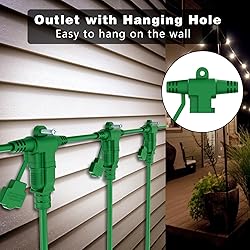 KASONIC Outdoor Extension Cord 50 FT, Evenly Spaced