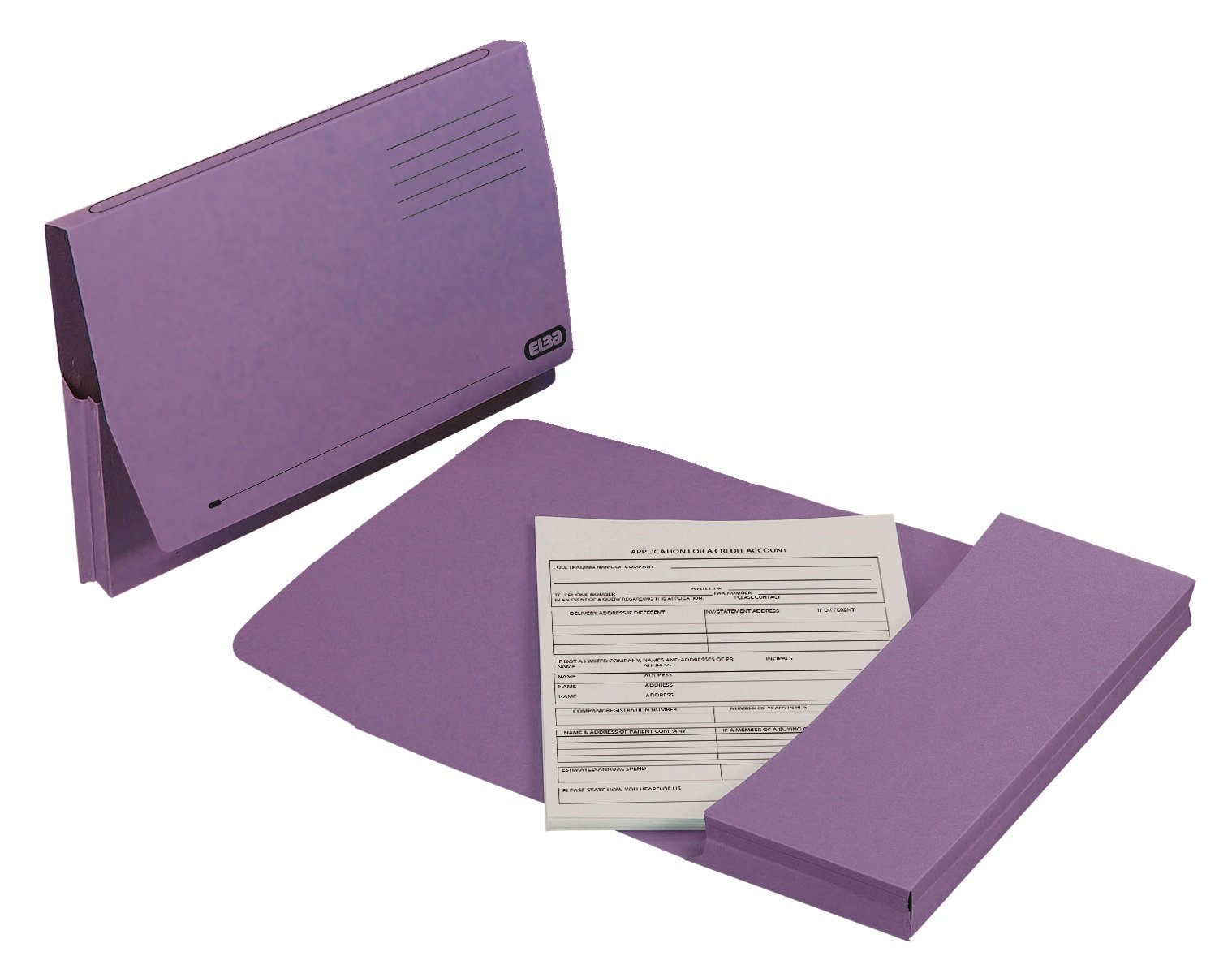 Elba Document Wallet Full Flap 285gsm Capacity 32mm Foolscap Mauve Ref A21511 [Pack of 50]