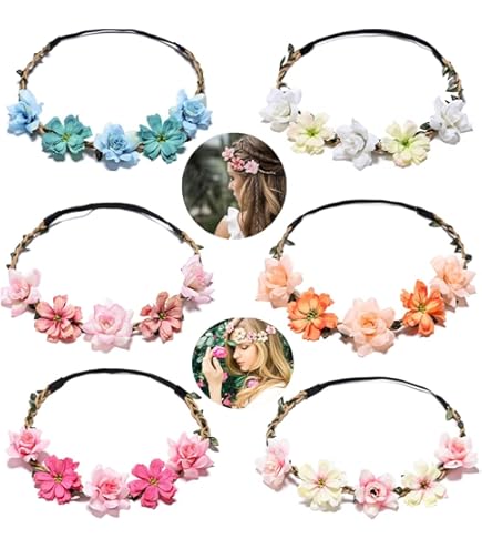 Amazon.com : AmFor 22 Pcs Multicolor Rose Flower Wreath  display picture 1