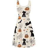 Cjfognsoa Casual Sleeveless A-Line Dresses for Women Tank Top Dress with Pockets XS - 4XL