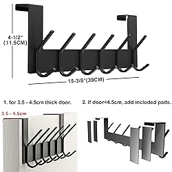Dseap Over The Door Hook Hanger - 6 Hooks Over Door