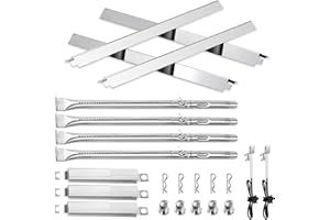 Wanchao Charbroil Performance Grill Replacement Parts for 4 Burner 463365021 463365522 & 5 Burner 463450022-Heat Plates Burners Igniter Crossover Tube G325-0002-W1 G327-2100-W1