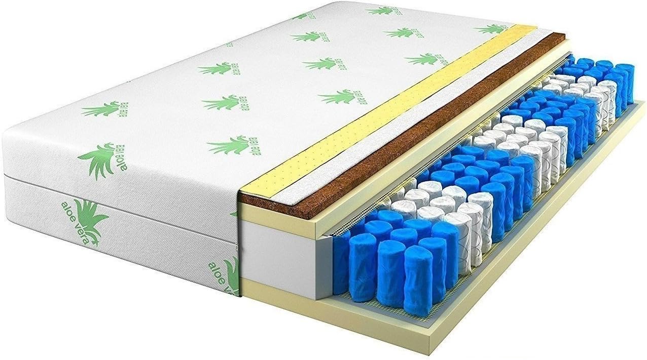 Tanato Matratzen Matratze 140x200 cm 2in1 Liegehärten H3&H4 Mittelfest und Fest, Höhe ca.24 cm ...