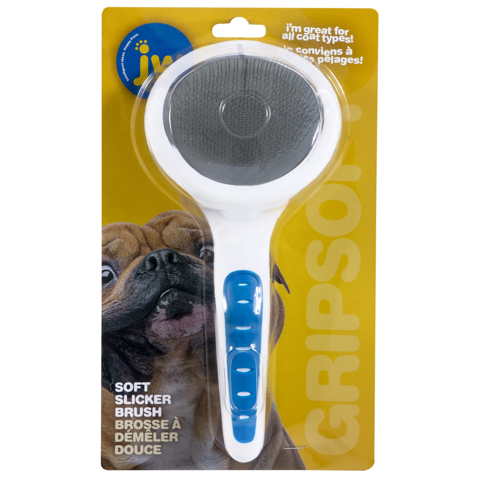 JW Gripsoft Grooming Slicker Brush Soft Pin