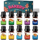 Bakery Fragrance Oils, Holamay Scented Essential Oils for Soap & Candle Making, Aromatherapy Diffuser Oil Scents (10 Packs of 5ml) - Creamy Vanilla, Gingerbread, Chocolate, Pumpkin Pie and More
