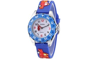 Jewtme Kids Time Teacher Watches 3D Cute Cartoon Silicone Children Toddler Butterfly Wrist Watches for Ages 3-10 Boys Girls Little Child
