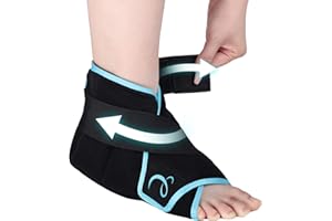 Comfytemp Ankle Ice Pack Wrap for Plantar Fasciitis Relief, FSA Eligible HSA, Foot Support Brace for Sprain, Achilles Tendonitis, Heel Spur, Swelling, Hot Cold Compress Sleeve, Get Well Gift - 1 Pack
