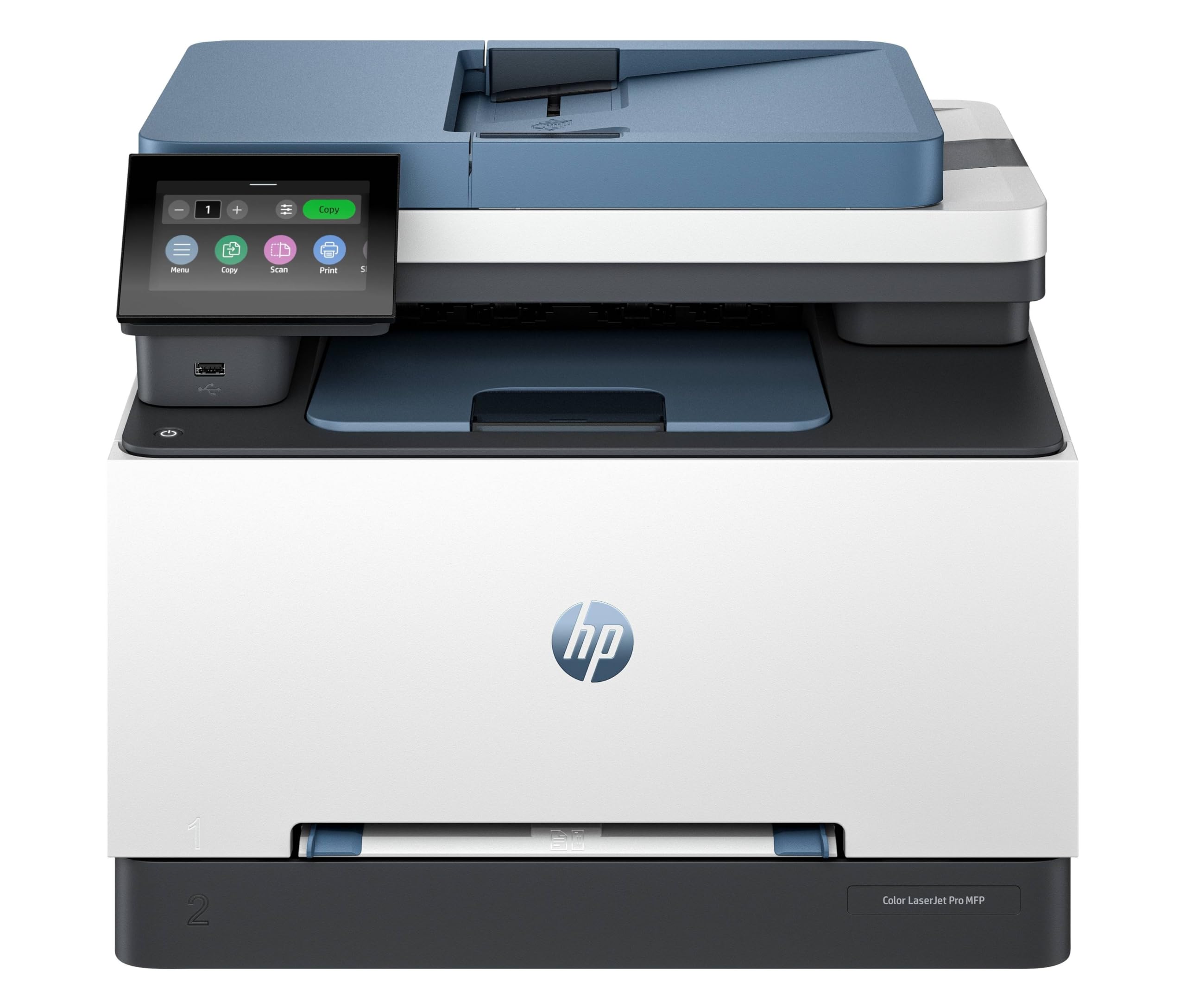 HP Color LaserJet Pro 3302fdn 499Q7F, Stampante Multifunzione A4, Stampa Fronte e Retro Automatico, 25 ppm B/N e a Colori, USB Host, Ethernet, Fax, Copia, Scansiona, ADF da 50 Fogli, Smart, Blu