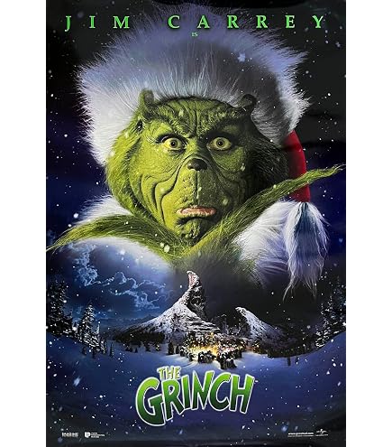 Amazon.com: Movie Poster THE GRINCH 2 Sided ORIGINAL Version C
