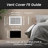 Repa Market 10x7 Inch White Plastic Vent Cover Rectangular Soffit Louver w/ view 2