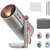 XGIMI MoGo 4 Laser Projector Collection, Outdoor Kit with PowerBase Stand | 550 ISO Lumens, Google TV , Official Netflix, 5h Battery Life &ndash; All-in-One Home Cinema Kit, 70" Screen, 4 Filters&amp; Carry Case
