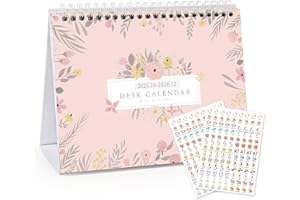2026 Calendar, Mokani Desk Calendar 2026-2027 (January 2026 - June 2027), 18 Months Small Standing Desktop Calendar with Holi