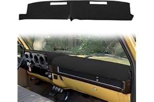 Yiz Dash Cover Mat Custom Fit for 1981-1991 Chevrolet Chevy C/K/R/V Series Suburban Blazer,GMC C/K/R/V Series Jimmy,Dashboard Cover Pad Cap Carpet Protector (Black) J22
