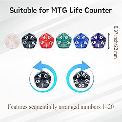 78 Pieces MTG Dice Set with Plus 1 Life Counter